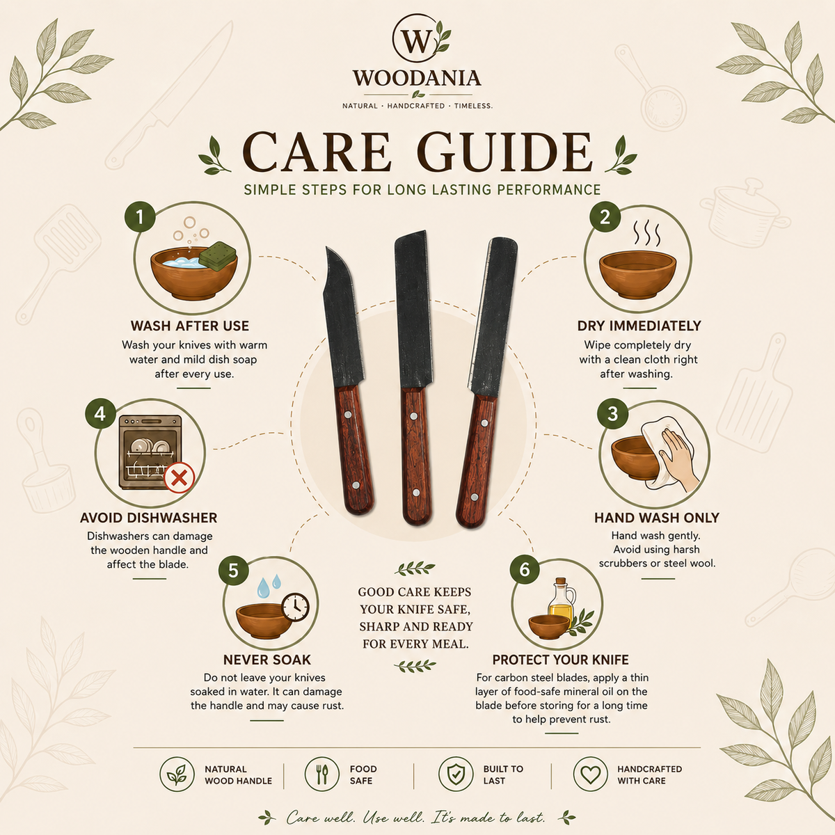 Woodania Wayanad Knife Trio(3pcs)